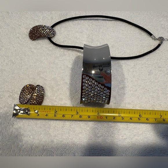 Fifth Avenue Collection Pavé Bracelet Earrings Necklace Set - Picture 13 of 15